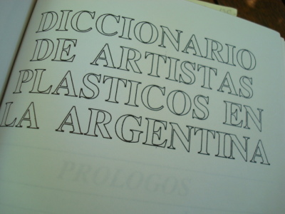 Only Dictionary of Argentinean Artist